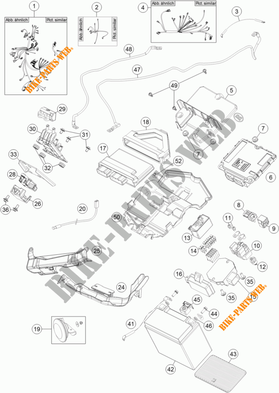 INSTALACION ELECTRICA para KTM 1290 SUPER DUKE R BLACK ABS 2015