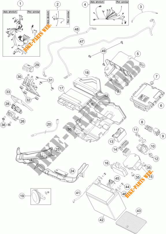 INSTALACION ELECTRICA para KTM 1290 SUPER DUKE R ORANGE ABS 2014