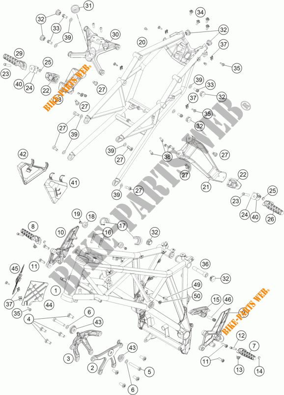 BASTIDOR para KTM 1290 SUPER DUKE R BLACK ABS 2014