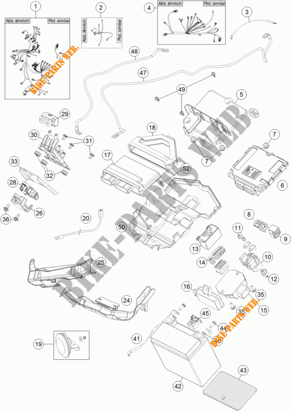 INSTALACION ELECTRICA para KTM 1290 SUPER DUKE R BLACK ABS 2014