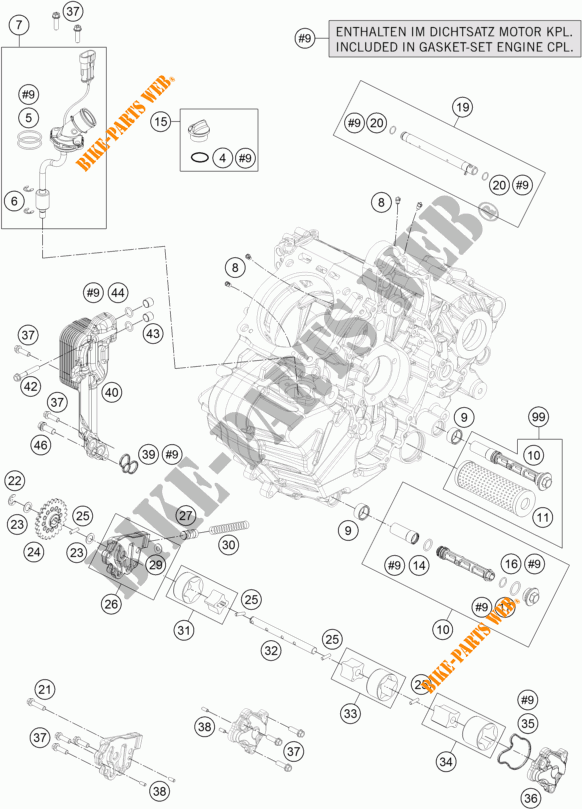 BOMBA DE OLIO para KTM 1290 SUPER DUKE R ORANGE ABS 2014