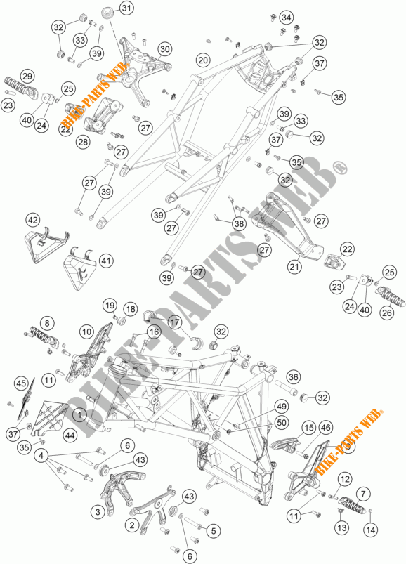 BASTIDOR para KTM 1290 SUPER DUKE R BLACK ABS 2014