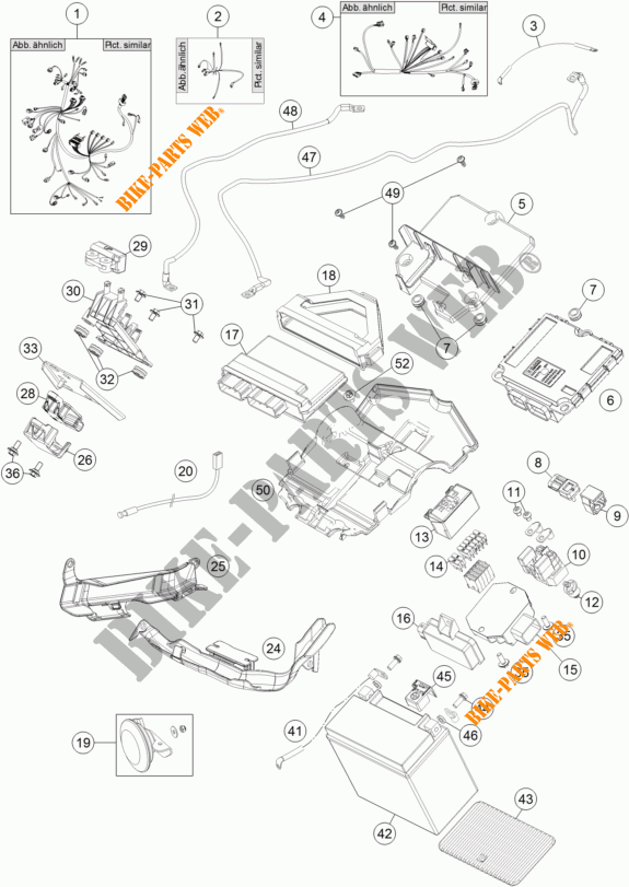 INSTALACION ELECTRICA para KTM 1290 SUPER DUKE R BLACK ABS 2014
