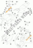 DEPOSITO / ASIENTO para KTM 990 SUPER DUKE R 2013