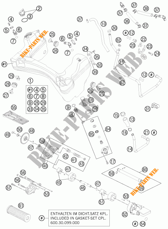 BOMBA DE OLIO para KTM 990 SUPER DUKE R 2013