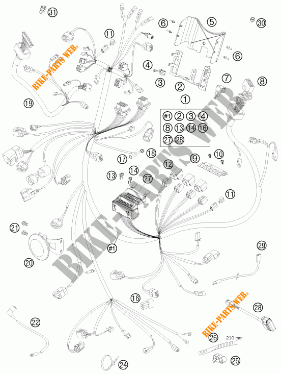 INSTALACION ELECTRICA para KTM 990 SUPER DUKE R 2012