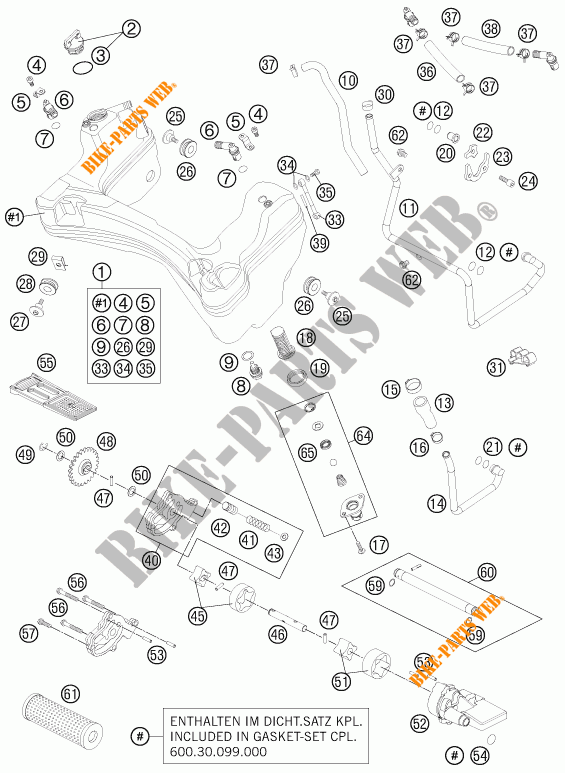 BOMBA DE OLIO para KTM 990 SUPER DUKE R 2012