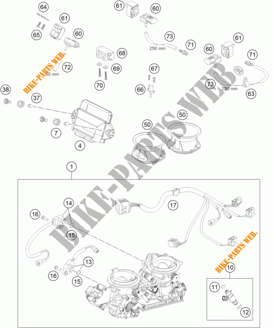 INYECCION para KTM 990 SUPER DUKE R 2012