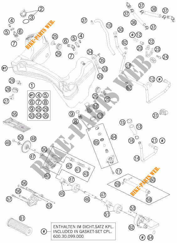 BOMBA DE OLIO para KTM 990 SUPER DUKE R 2012