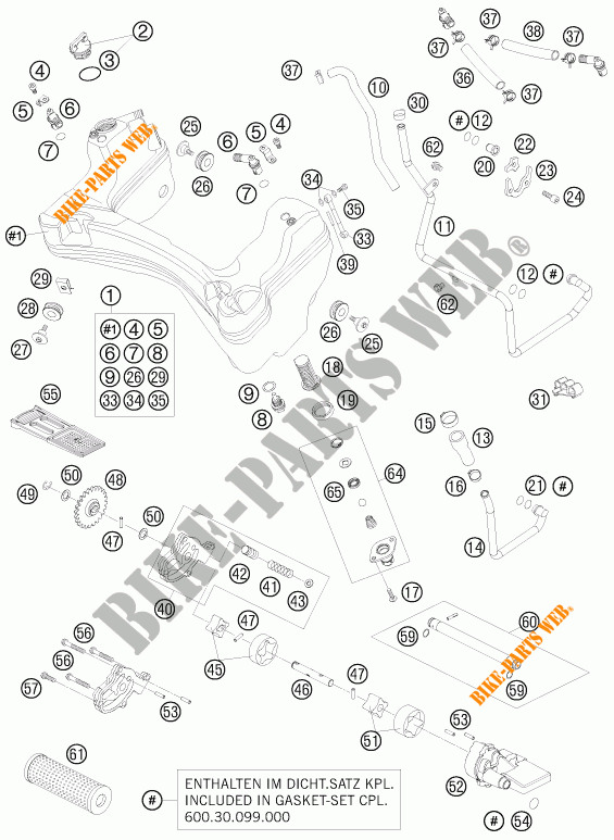 BOMBA DE OLIO para KTM 990 SUPER DUKE R 2010