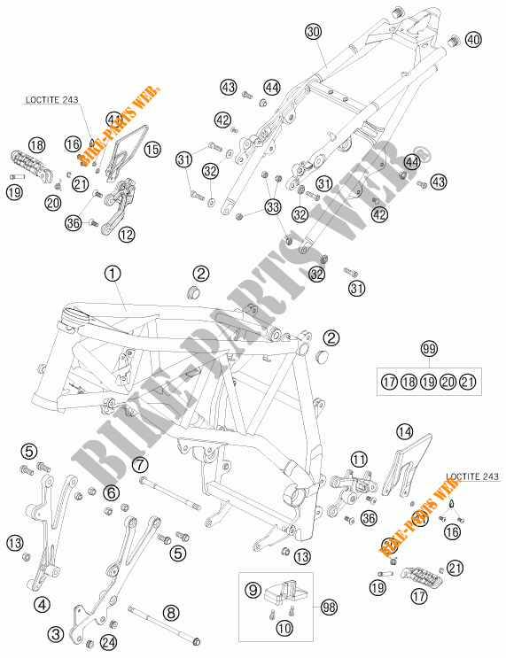BASTIDOR para KTM 990 SUPER DUKE R 2010