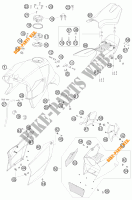 DEPOSITO / ASIENTO para KTM 990 SUPER DUKE R 2008
