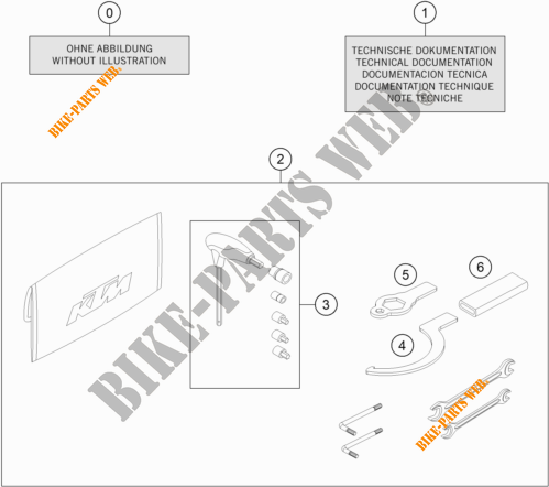 HERRAMIENTAS / MANUAL / OPCIONES para KTM 1290 SUPER DUKE R ORANGE 2020