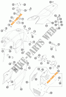 DEPOSITO / ASIENTO para KTM 990 SUPER DUKE BLACK 2011