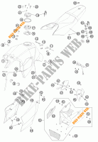 DEPOSITO / ASIENTO para KTM 990 SUPER DUKE BLACK 2011