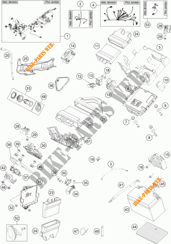 INSTALACION ELECTRICA para KTM 1290 SUPER DUKE GT ORANGE 2018