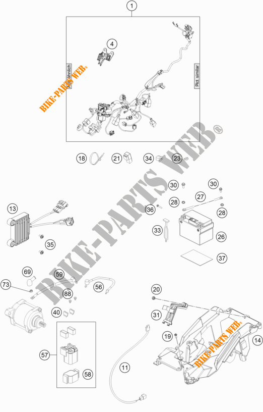 INSTALACION ELECTRICA para KTM 250 XC-W TPI 2019
