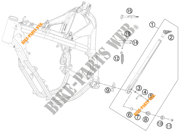 CABALLETE LATERAL / CENTRAL para KTM FREERIDE 250 F 2019