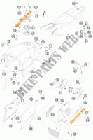 DEPOSITO / ASIENTO para KTM 990 SUPER DUKE WHITE 2008