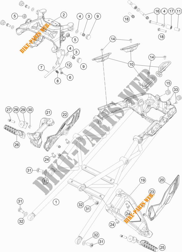 SUBCHASIS para KTM 1290 SUPER DUKE GT BLACK 2021