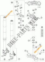 HORQUILLA / TIJA DIRECCION para KTM 990 SUPER DUKE ORANGE 2007