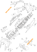 PLASTICOS para KTM 200 DUKE ABS WHITE - CKD 2021