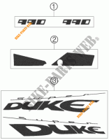 PEGATINAS para KTM 990 SUPER DUKE BLACK 2006