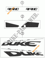 PEGATINAS para KTM 990 SUPER DUKE ORANGE 2006