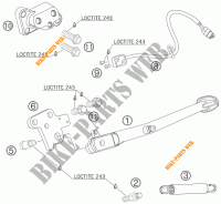 CABALLETE LATERAL / CENTRAL para KTM 990 SUPERDUKE TITANIUM 2006