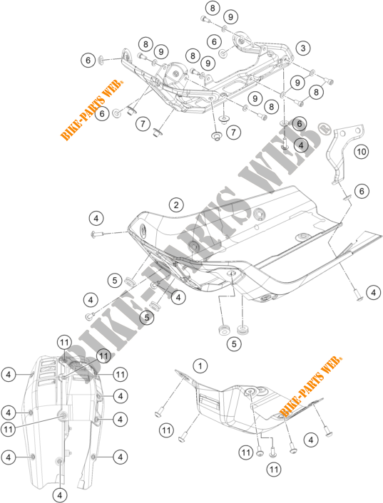 TAPA para KTM 390 ADVENTURE ORANGE - CKD 2021