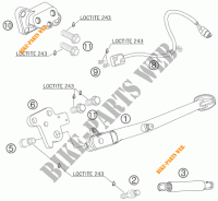 CABALLETE LATERAL / CENTRAL para KTM 990 SUPER DUKE ORANGE 2006