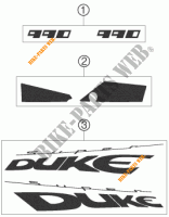 PEGATINAS para KTM 990 SUPER DUKE ORANGE 2006