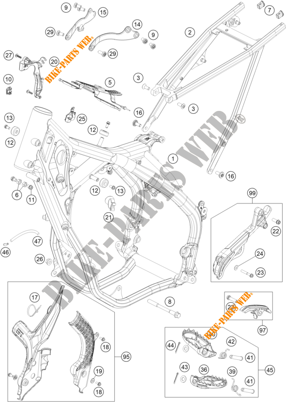 BASTIDOR para KTM 250 XC-W TPI 2021