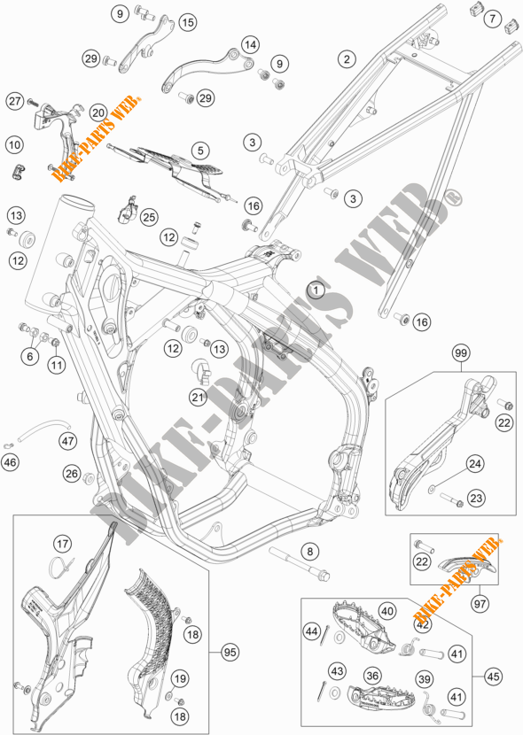 BASTIDOR para KTM 250 XC TPI 2021