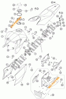 DEPOSITO / ASIENTO para KTM 990 SUPER DUKE ORANGE 2005
