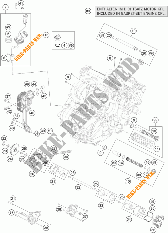 BOMBA DE OLIO para KTM 1290 SUPER DUKE GT GREY 2017
