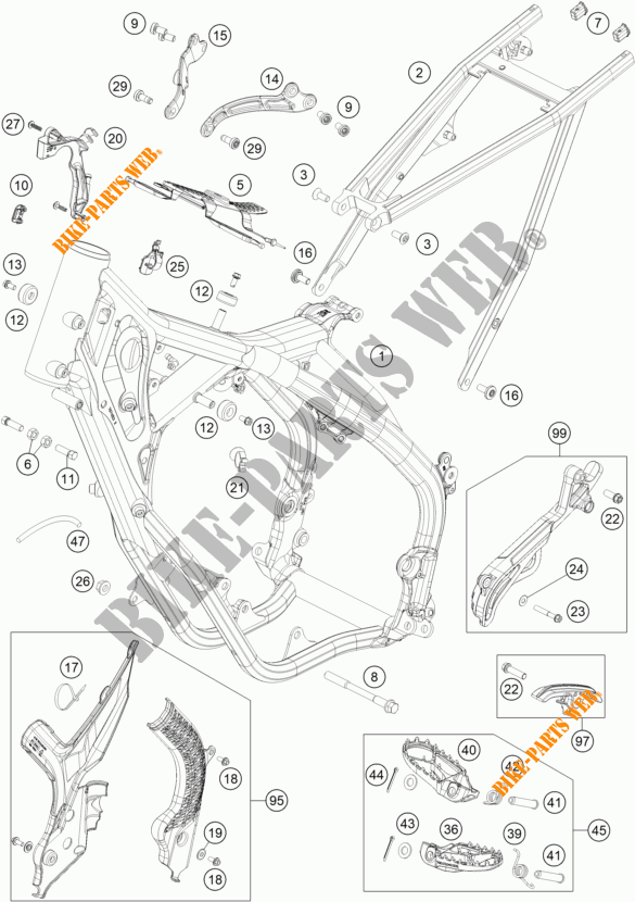 BASTIDOR para KTM 150 XC-W 2023
