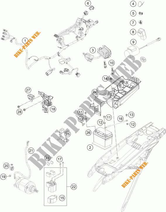 INSTALACION ELECTRICA para KTM 250 XC-F 2023
