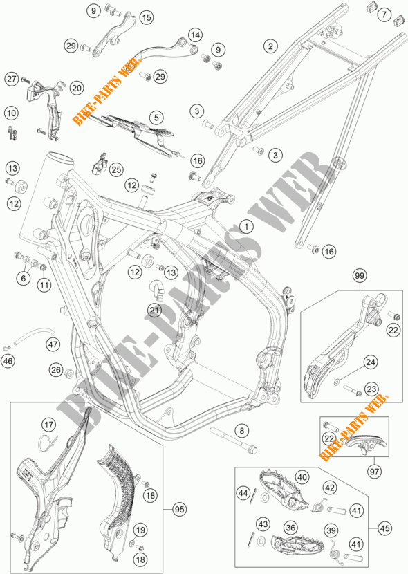 BASTIDOR para KTM 250 XC TPI 2022