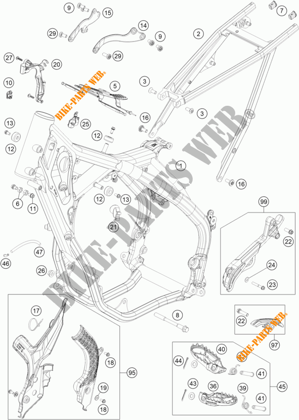 BASTIDOR para KTM 250 XC-W TPI 2022
