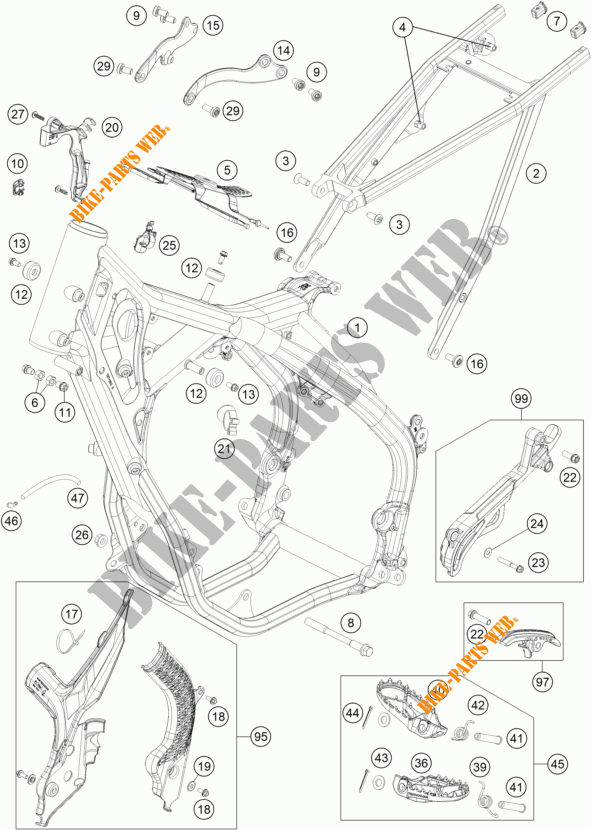BASTIDOR para KTM 300 XC-W TPI Erzbergrodeo 2023