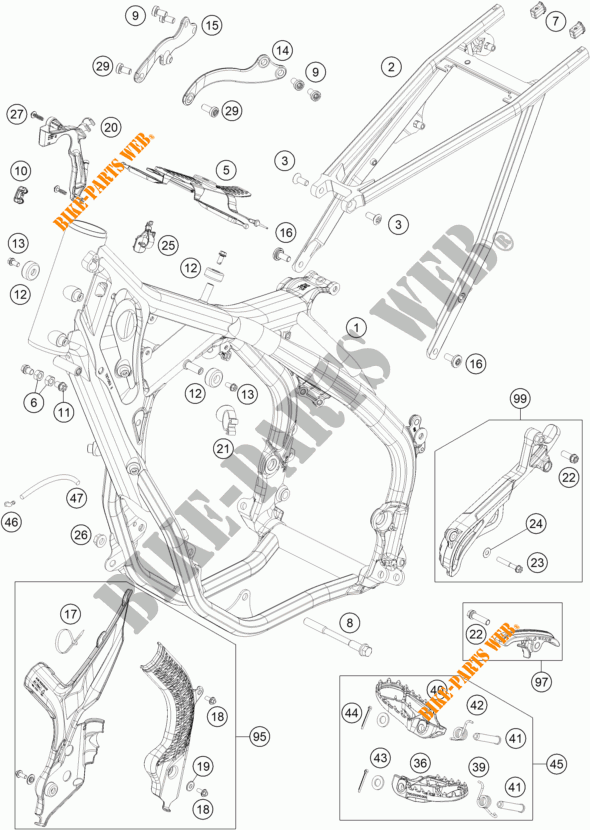 BASTIDOR para KTM 250 EXC SIX DAYS 2023