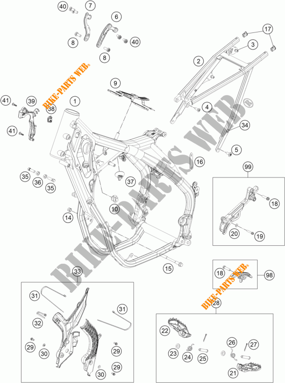BASTIDOR para KTM 450 EXC-F 2023