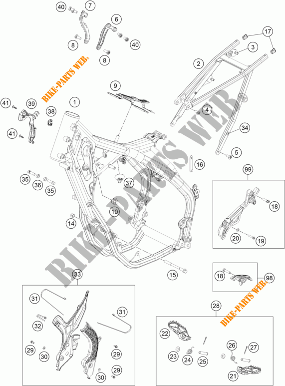 BASTIDOR para KTM 450 EXC-F SIX DAYS 2023
