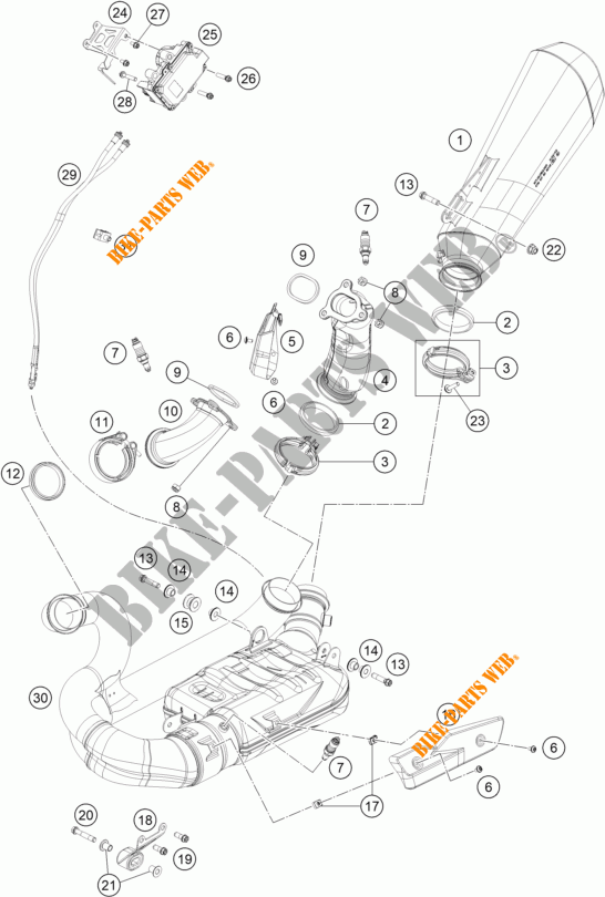 ESCAPE para KTM 1290 SUPER DUKE R EVO orange 2022