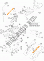 DEPOSITO / ASIENTO para KTM 1290 SUPER DUKE GT ORANGE 2017