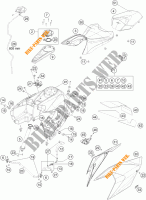 DEPOSITO / ASIENTO para KTM 1290 SUPER DUKE GT orange 2022