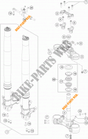 HORQUILLA / TIJA DIRECCION para KTM 1290 SUPER DUKE GT orange 2022