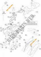 DEPOSITO / ASIENTO para KTM 1290 SUPER DUKE GT ORANGE ABS 2016