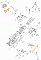 GUARDABARROS TRASERA para KTM 1290 SUPER DUKE GT ORANGE ABS 2016